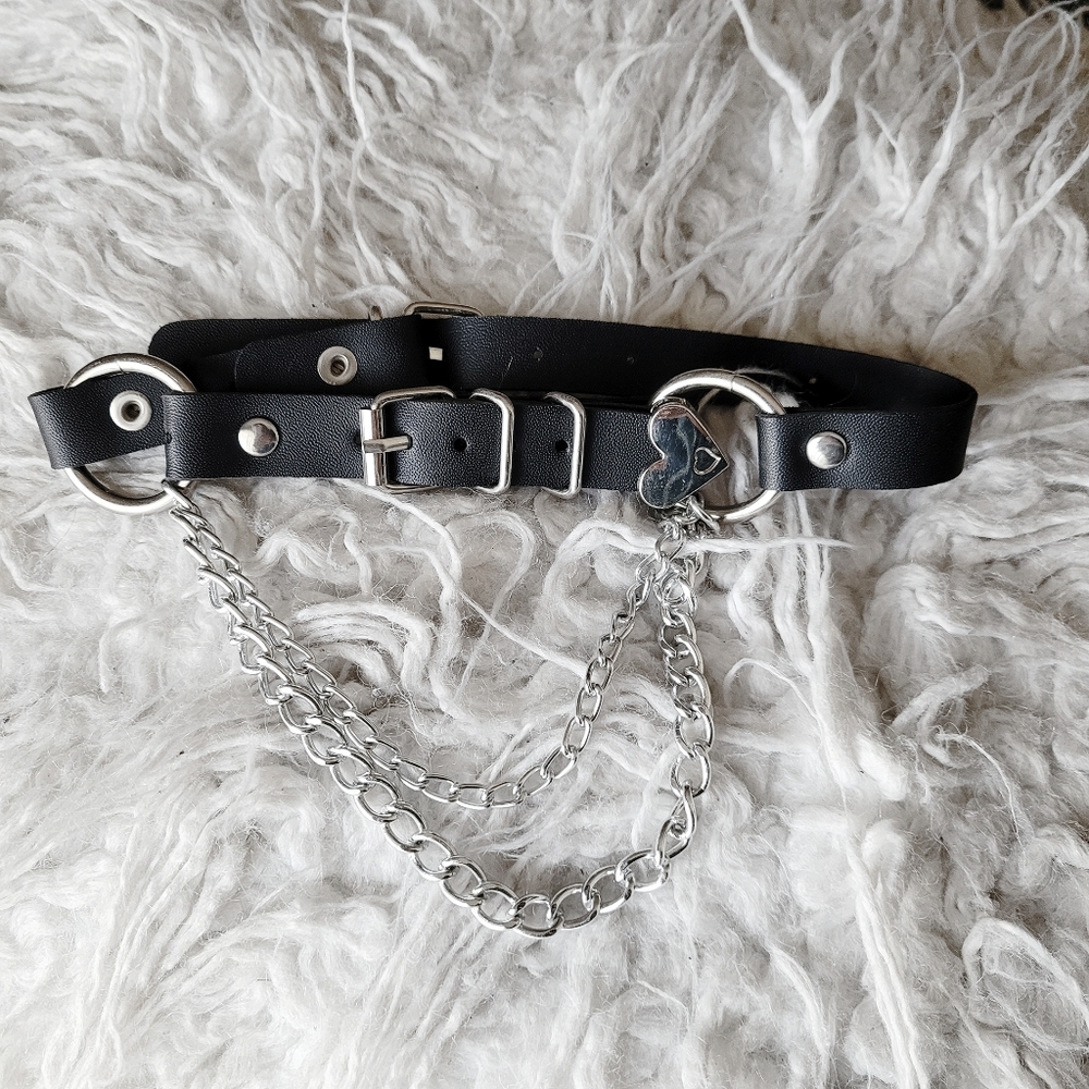 Vegan Leather Choker Necklace